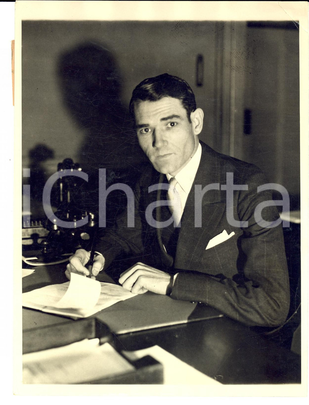 Fotografia d epoca originale 1931 WASHINGTON DC USA Horace THOMPSON new assistant to Patrick HURLEY Photo 1