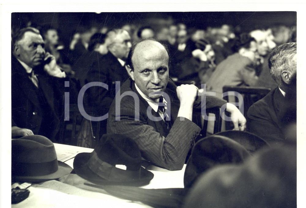 Fotografia d epoca originale 1933 PARIS CongrÃ¨s Socialiste Portrait de M. ROSS FÃ©dÃ©ration NORD PAS DE CALAIS 1