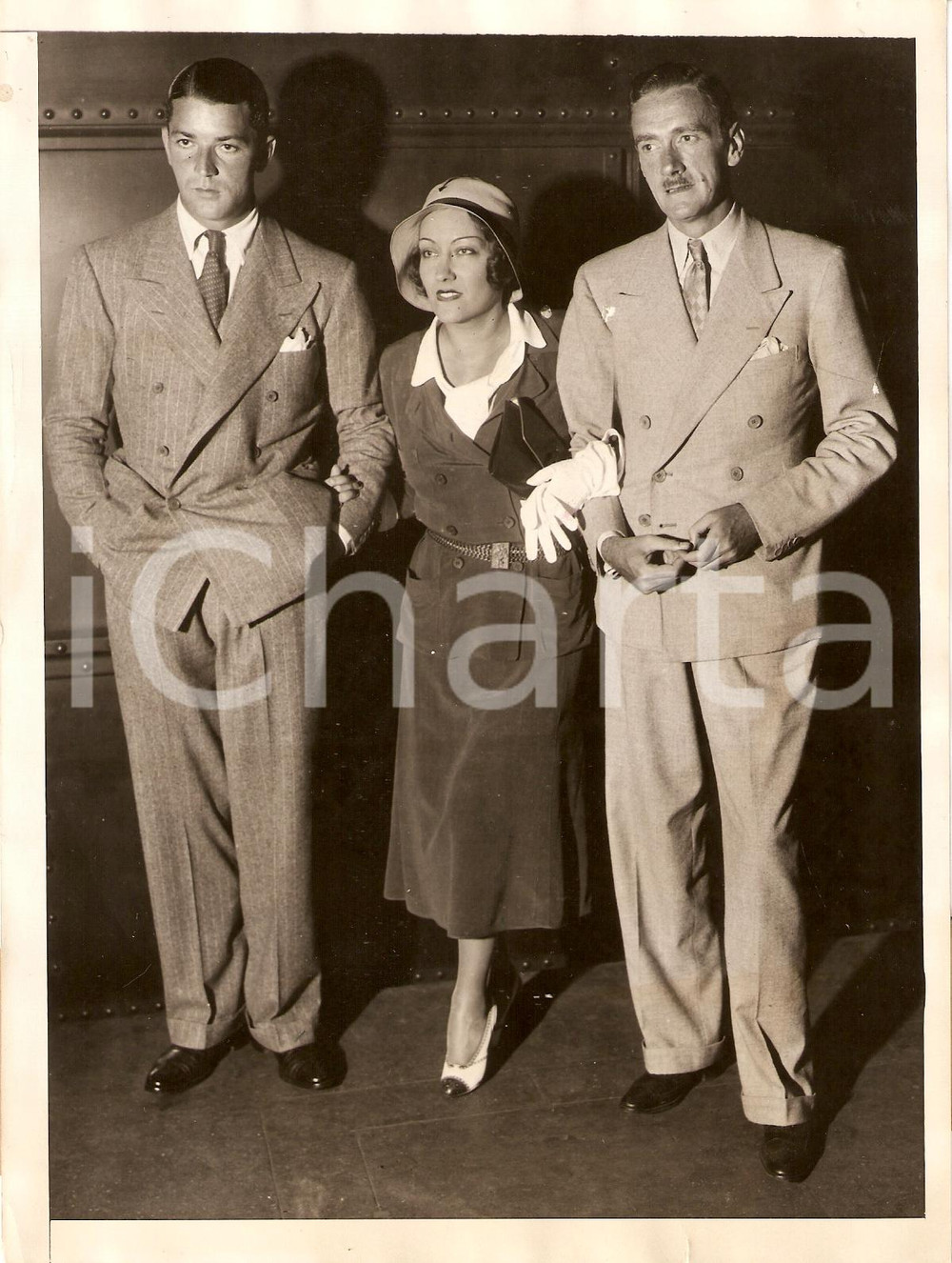 Fotografia d epoca originale 1931 NEW YORK Gloria SWANSON Michael FARMER Clifton WEBB trip to Hollywood Photo 1
