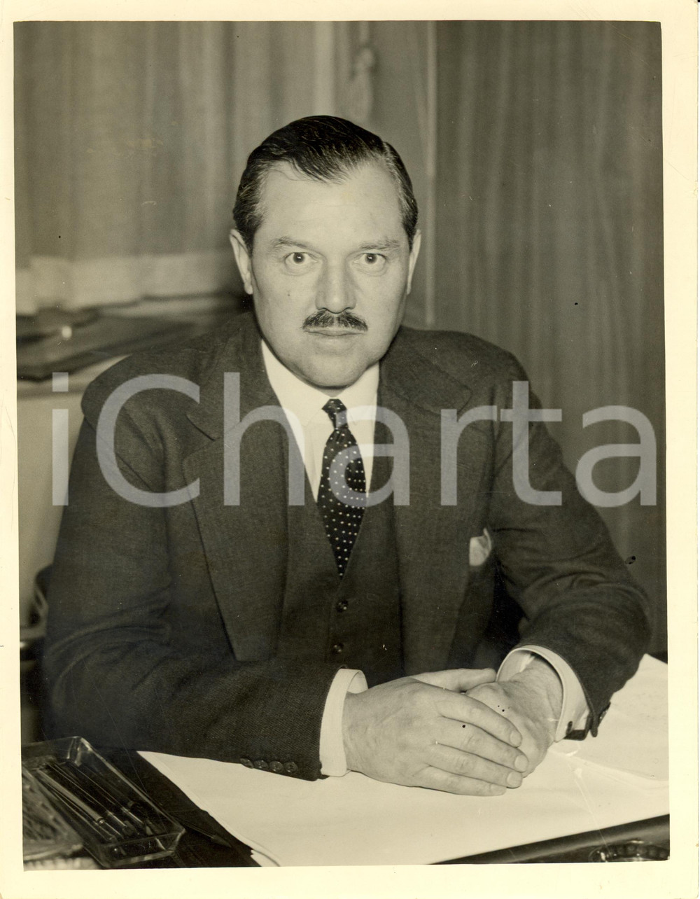 Fotografia d epoca originale 1939 UK Ritratto di EVAN WALLACE, nuovo ministro trasporti Fotografia 1