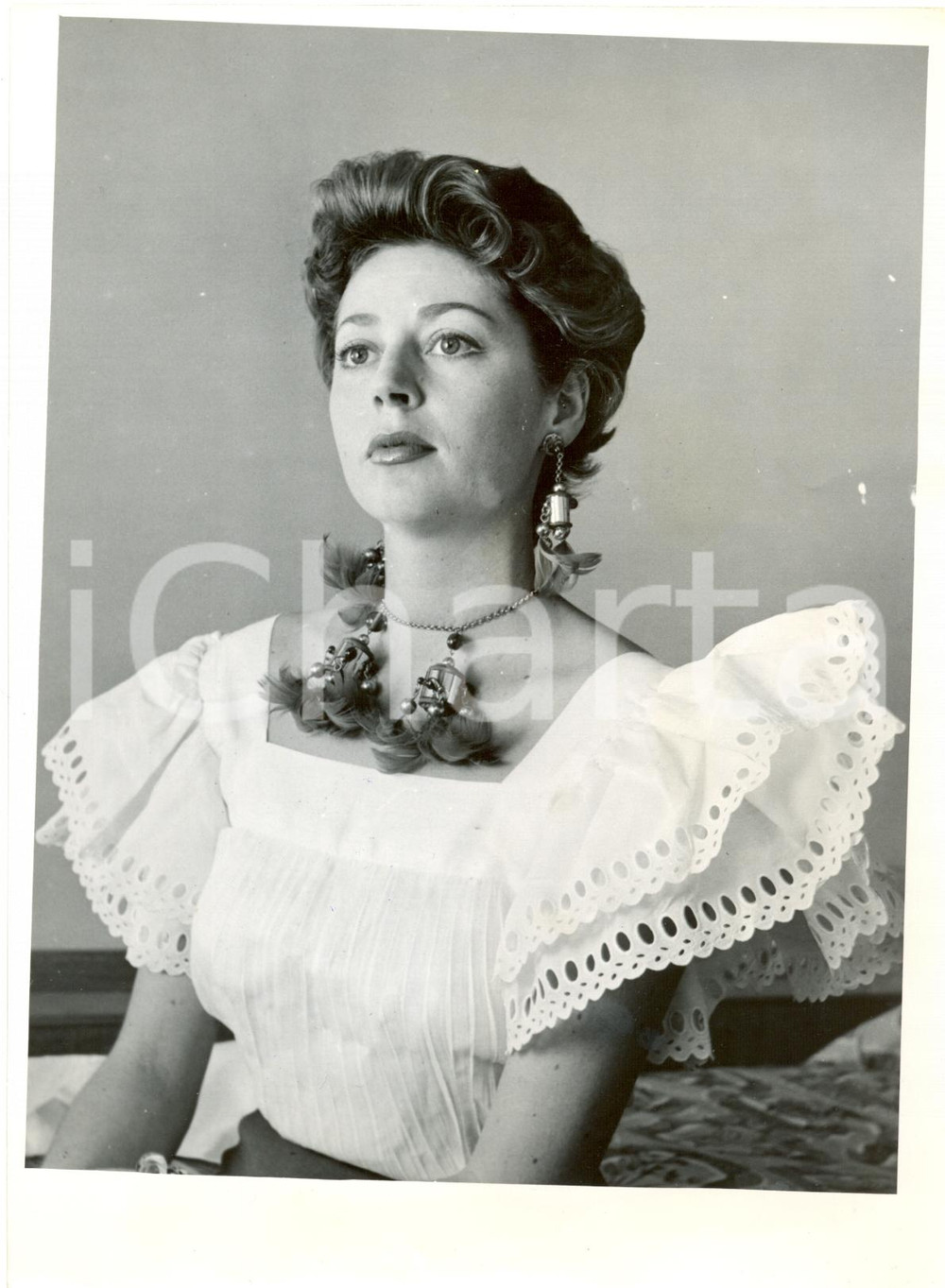 Fotografia d epoca originale 1953 LONDON L attrice Anne VERNON le piÃ¹ belle labbra del mondo Fotografia 1
