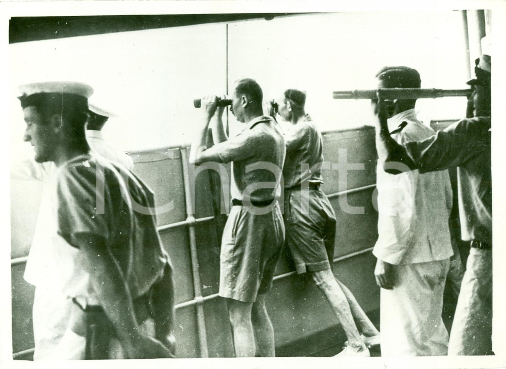 Fotografia d epoca originale 1935 SIDNEY Duca di GLOUCESTER assiste a salvataggio marinai americani FOTO 1 1