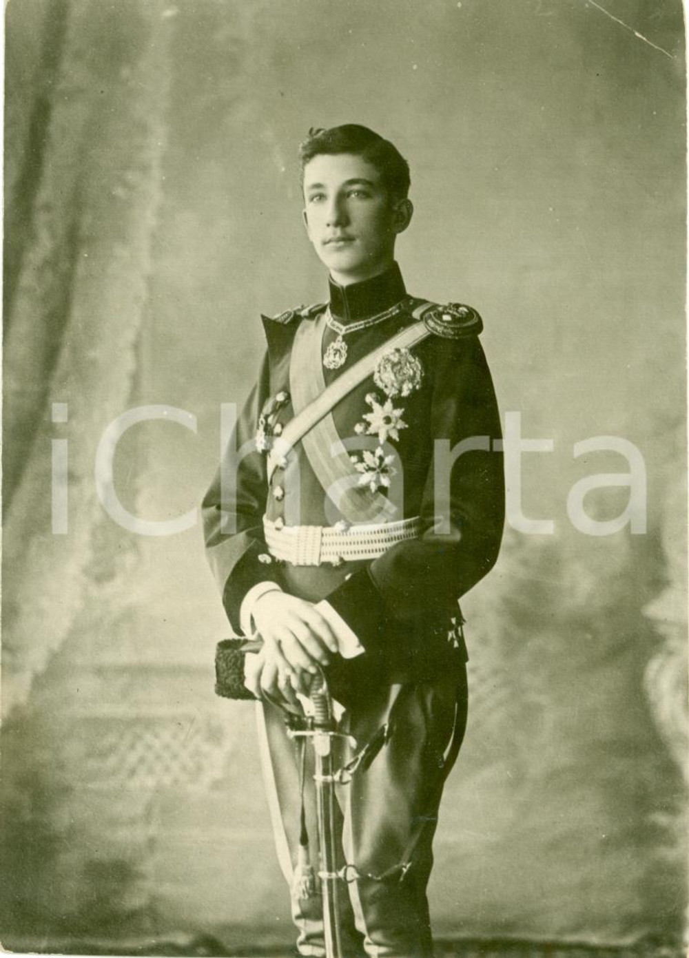 Fotografia d epoca originale 1915 ca SOFIA BULGARIA Principe ereditario BORIS III Fotografia 1