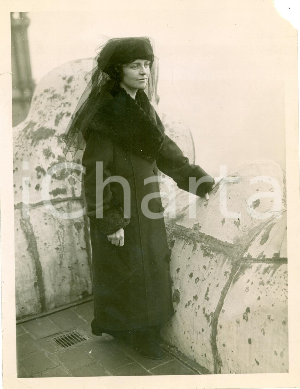 Fotografia d epoca originale 1920 NEW YORK USA Muriel MACSWINEY vedova sindaco CORK Hotel ST. REGIS Foto 1