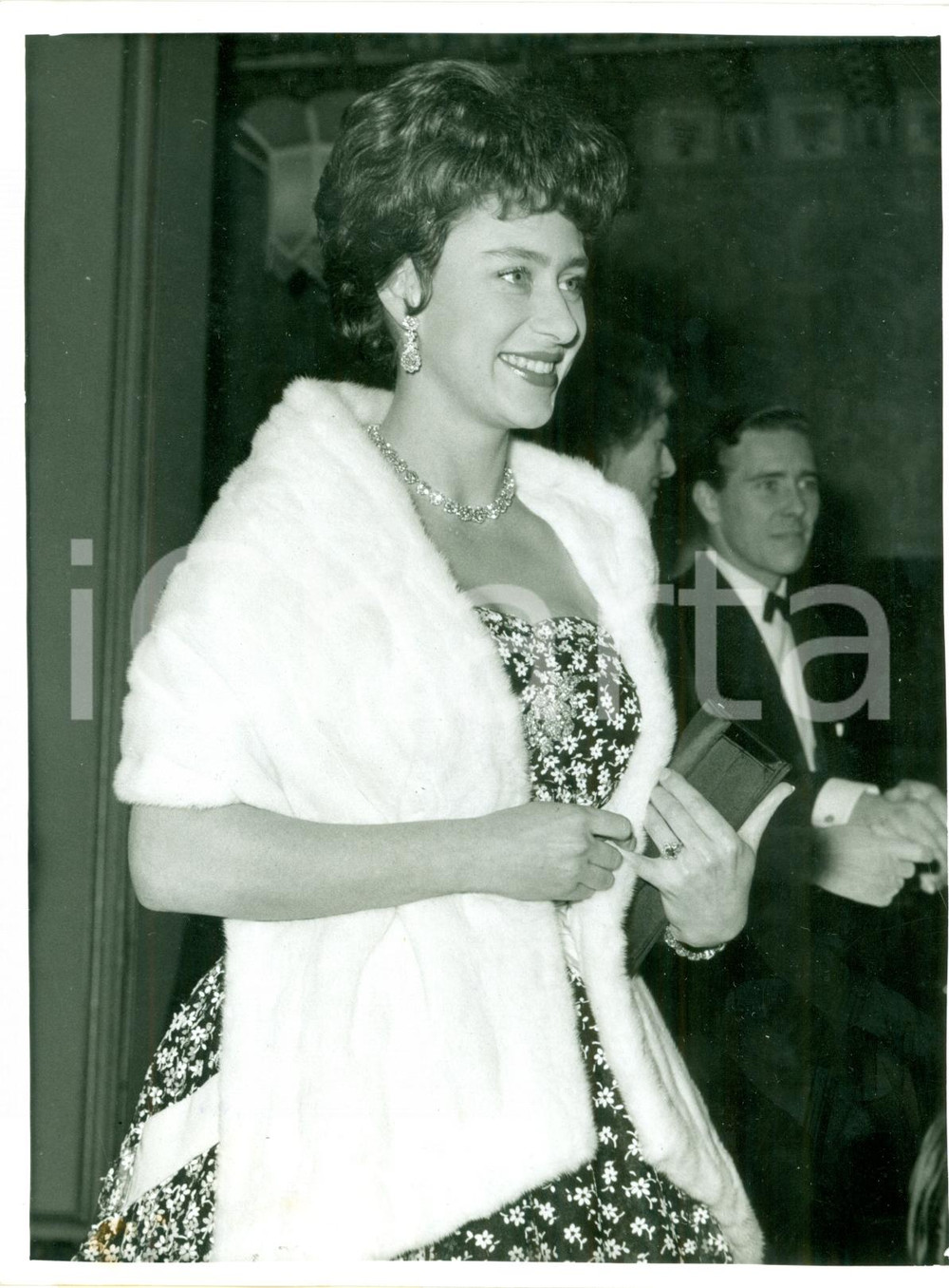 Fotografia d epoca originale 1960 LONDON Principessa Margaret alla prima del film SPARTACUS Fotografia 1