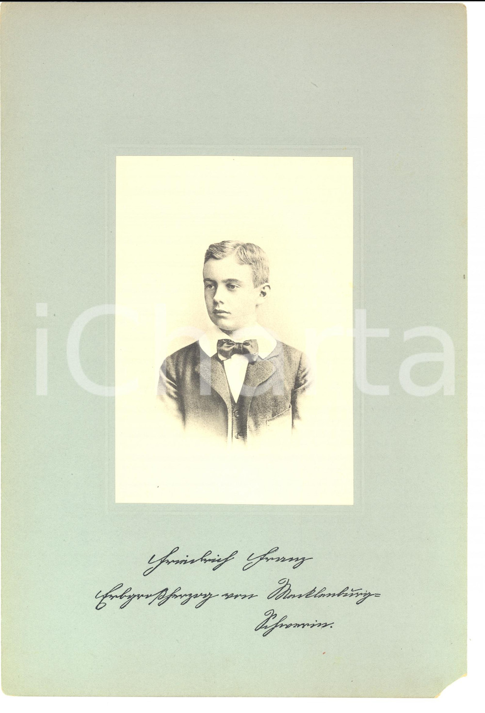 Stampa, bozzetto originale 1920 FRIEDRICH FRANZ IV von MecklenburgSchwerin VINTAGE Portrait 1