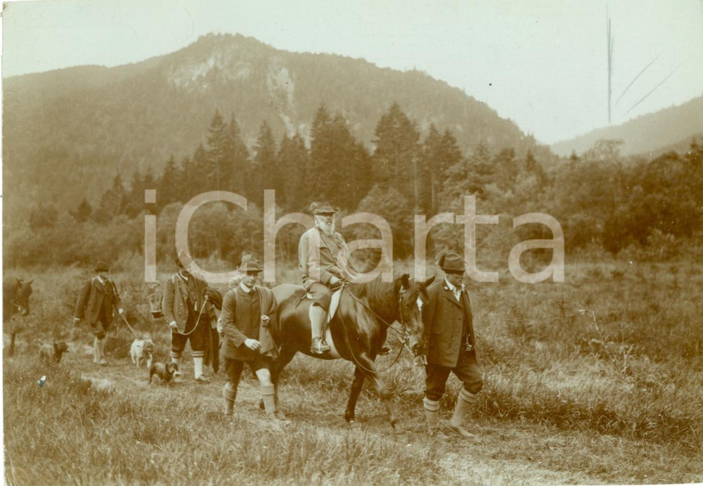 Fotografia d epoca originale 1912 SPESSART DE Principe Reggente LUITPOLDO DI BAVIERA a caccia prima di morire 1