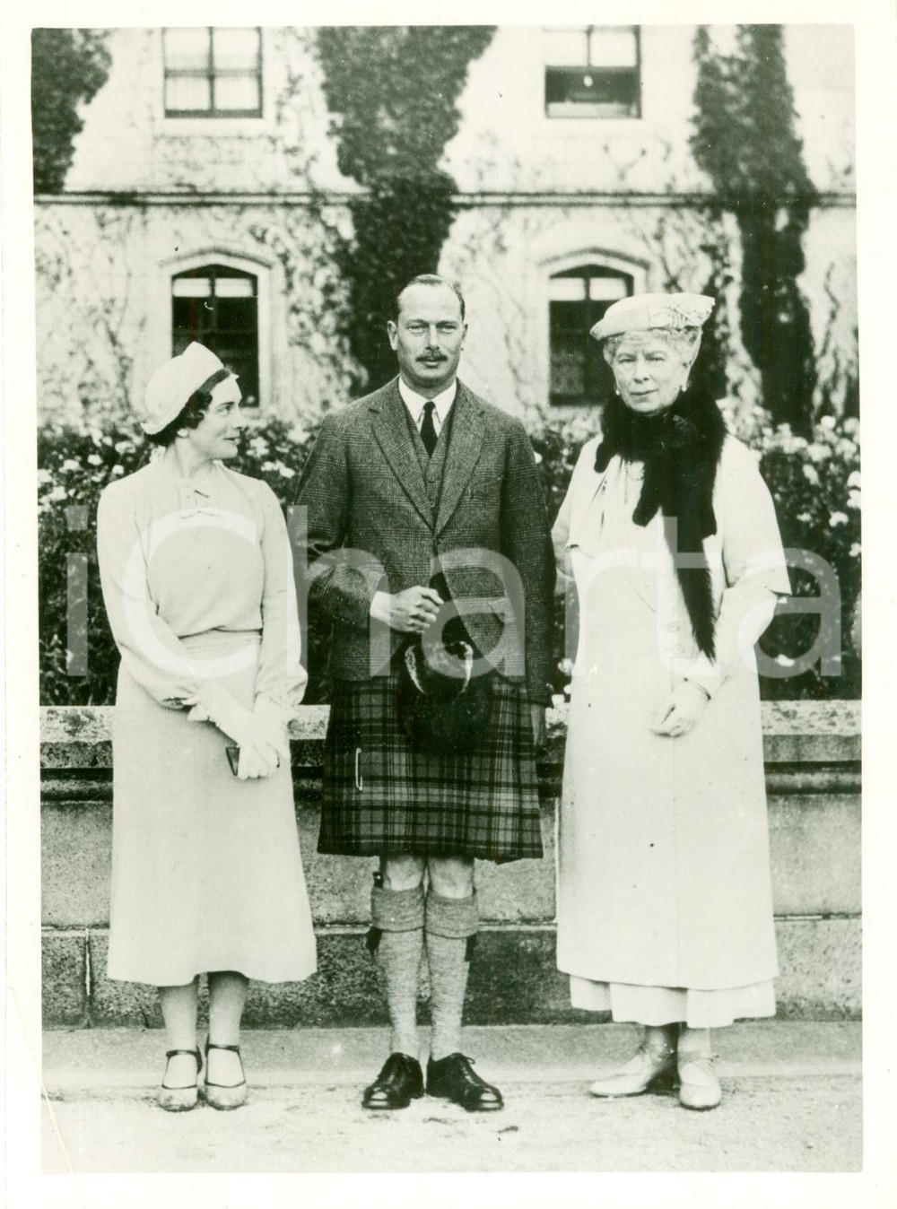 Fotografia d epoca originale 1935 LONDON UK Duca di GLOUCESTER Lady Alice SCOTT Regina Mary di TECK Foto 1