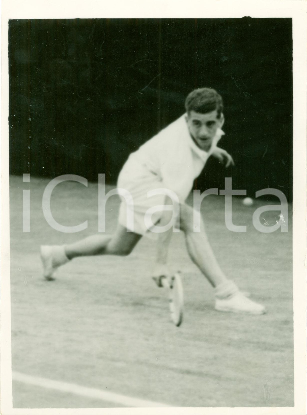 Fotografia d epoca originale 1947 WIMBLEDON UK Tennis Robert ABDESSELAM vs Dinny PAILS Fotografia 1