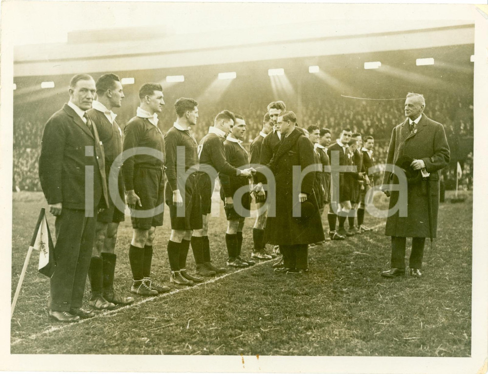 Fotografia d epoca originale 1929 TWICKENHAM UK Prince of WALES International Rugby match ENGLAND vs WALES 1