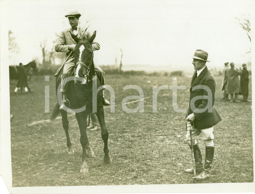 Fotografia d epoca originale 1927 NORFOLK UK Prince of WALES at POINTTOPOINT races Fotografia 1