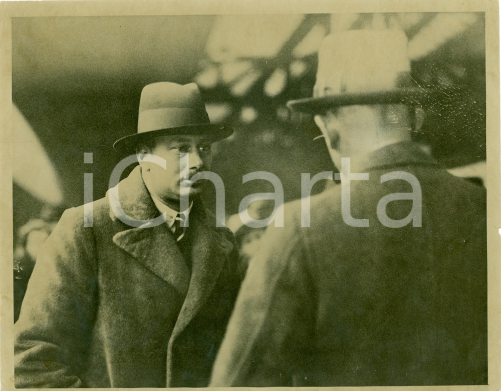 Fotografia d epoca originale 1932 LONDON Duca di GLOUCESTER parte per gita di caccia in SUDAN Fotografia 1