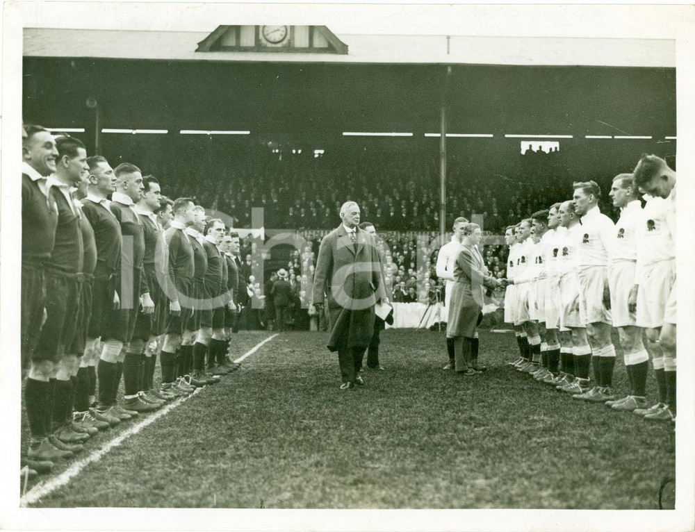 Fotografia d epoca originale 1932 SWANSEA UK Prince of WALES International Rugby match ENGLAND vs WALES 1