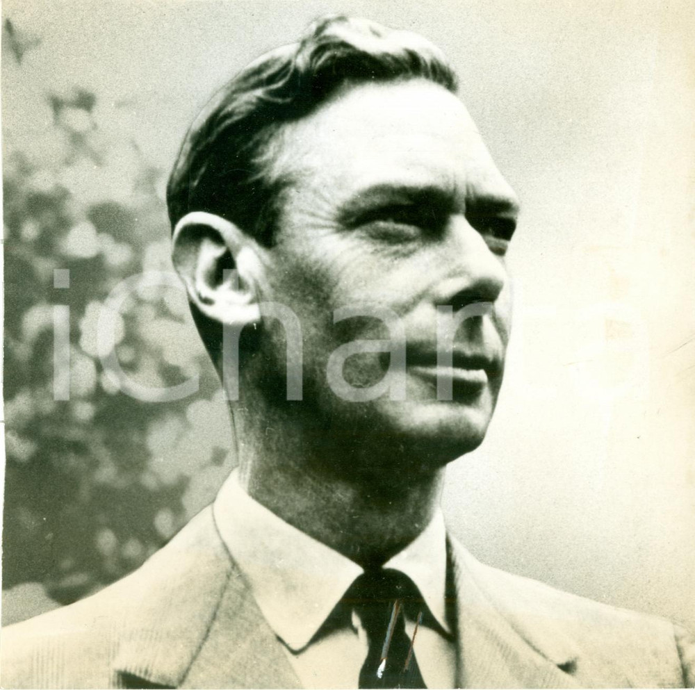 Fotografia d epoca originale 1950 ca LONDON UK Portrait King GEORGE VI he did right he saw right Photo 1