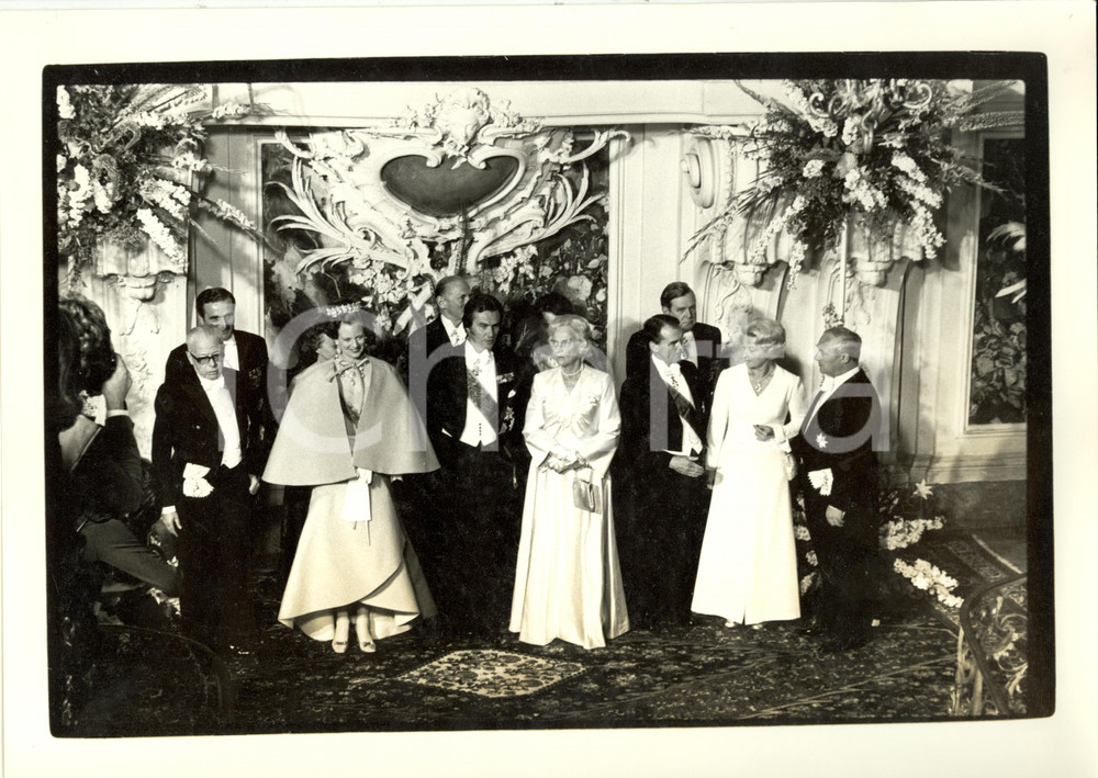 Fotografia d epoca originale 1972 KOLN Presidente Gustav HEINEMANN Margrethe di DANIMARCA Principe Henrik 1
