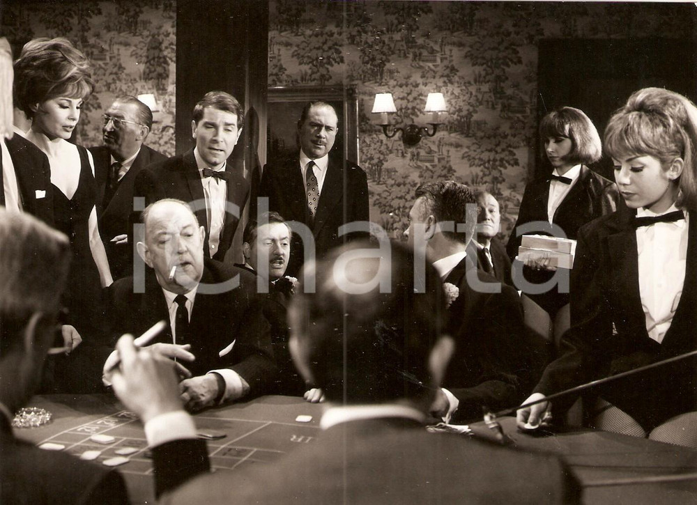 Fotografia d epoca originale 1965 LA TETE DU CLIENT Michel SERRAULT Jean POIRET al CasinÃ² Foto 1965CINEMA 1