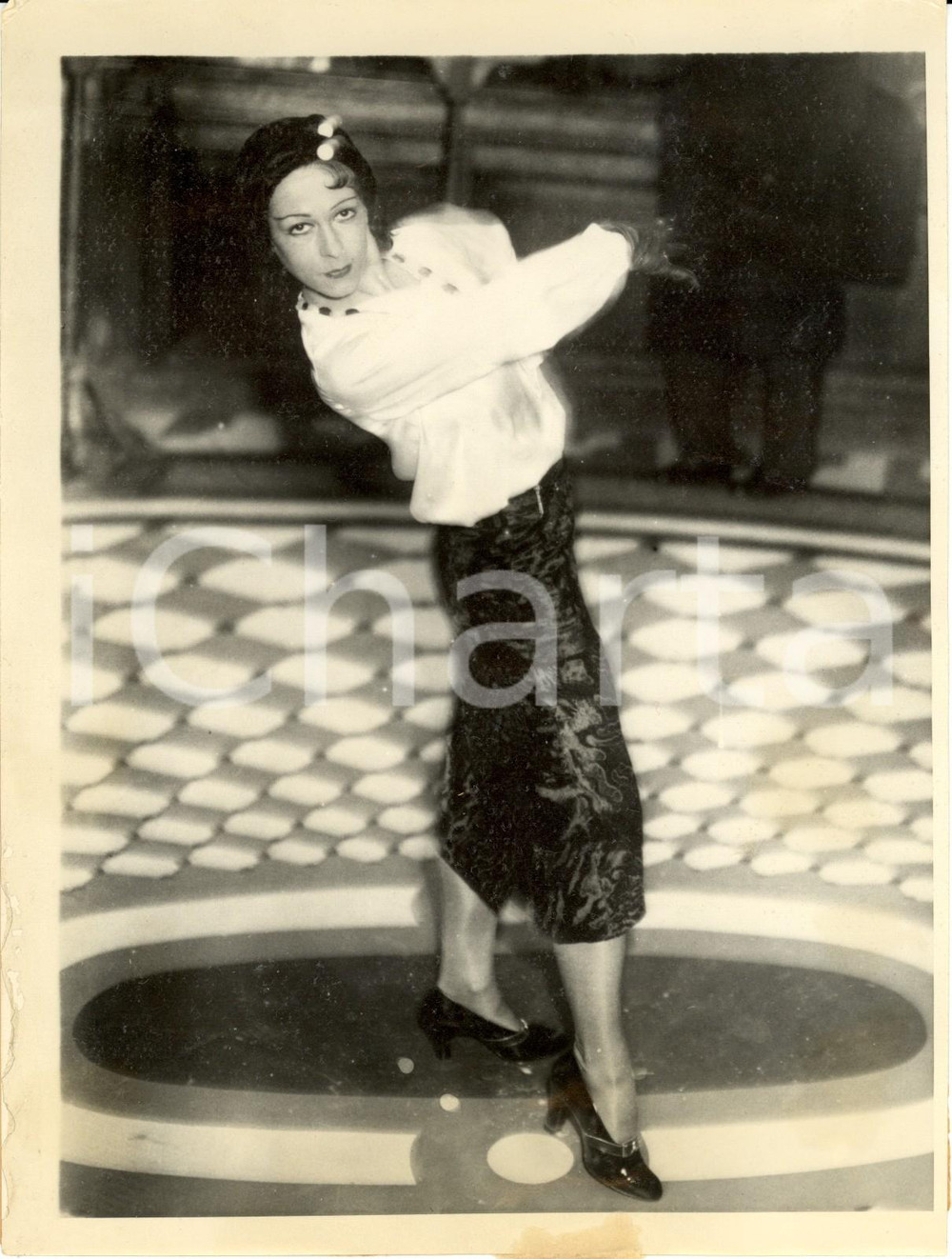 Fotografia d epoca originale 1931 NEW YORK Ballerina spagnola TERESINA all arrivo negli STATI UNITI Ritratto 1