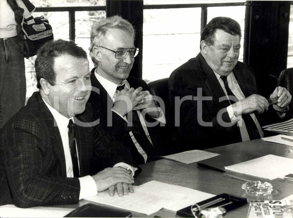 Fotografia d epoca originale 1980 ca MUNCHEN Gerold TANDLER Edmund STOIBER Franz Josef STRAUSS triade Baviera 1