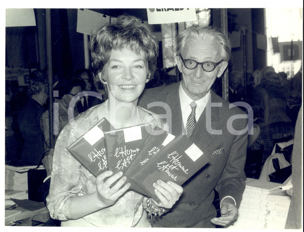 Fotografia d epoca originale 1951 PARIS Odile VERSOIS e Paul GERALDY alla presentazione  L homme et l amour 1