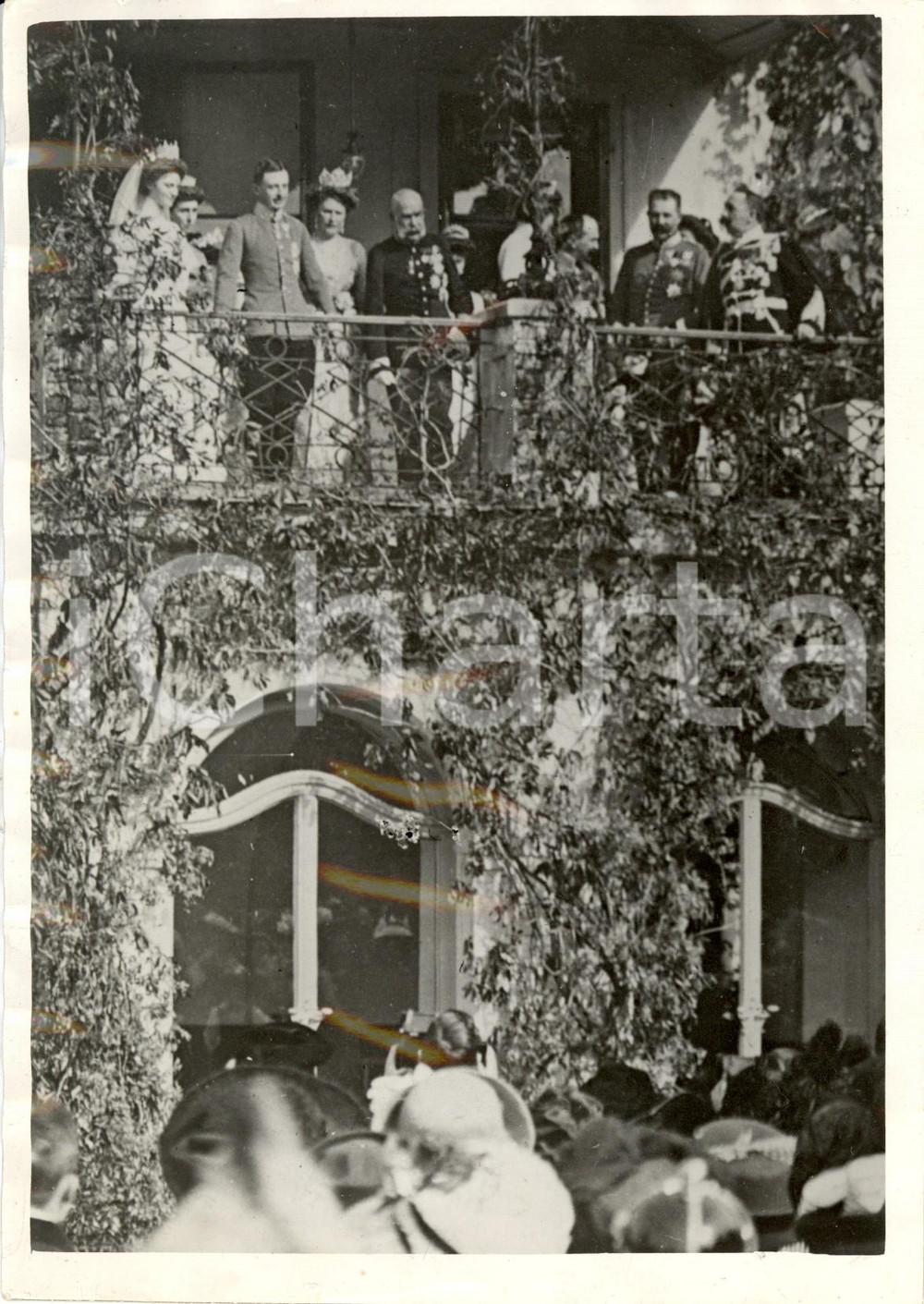 Fotografia d epoca originale 1911 SCHWARZAU A Matrimonio Carlo d ASBURGO e Zita di BORBONE Riproduzione 1