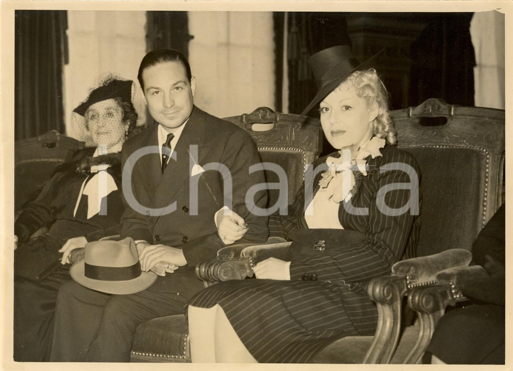 Fotografia d epoca originale 1939 PARIS Attrice ungherese Zita PERCZEL sposa Marcel WEILKARSENTY Fotografia 1