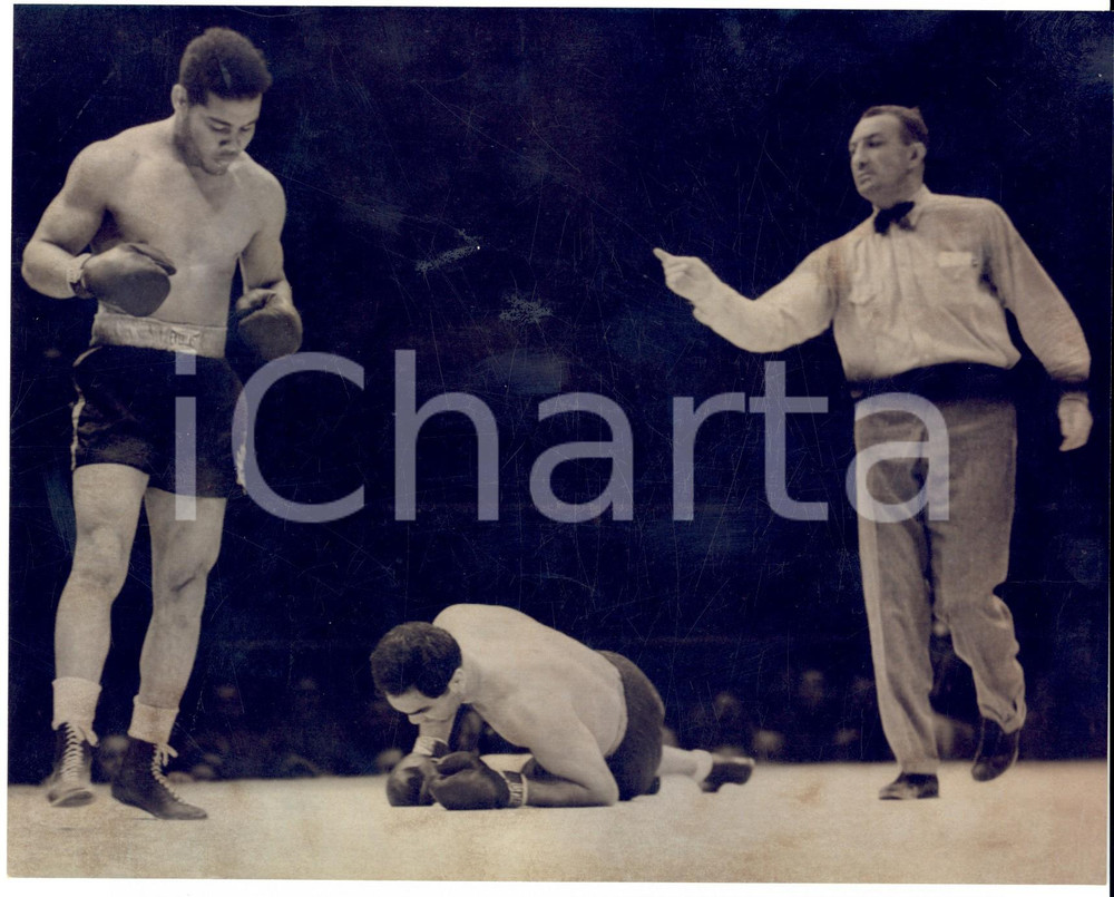 Fotografia d epoca originale 1938 NEW YORK Yankee Stadium  BOXE Joe LOUIS vs Max SCHMELING Fotografia 1