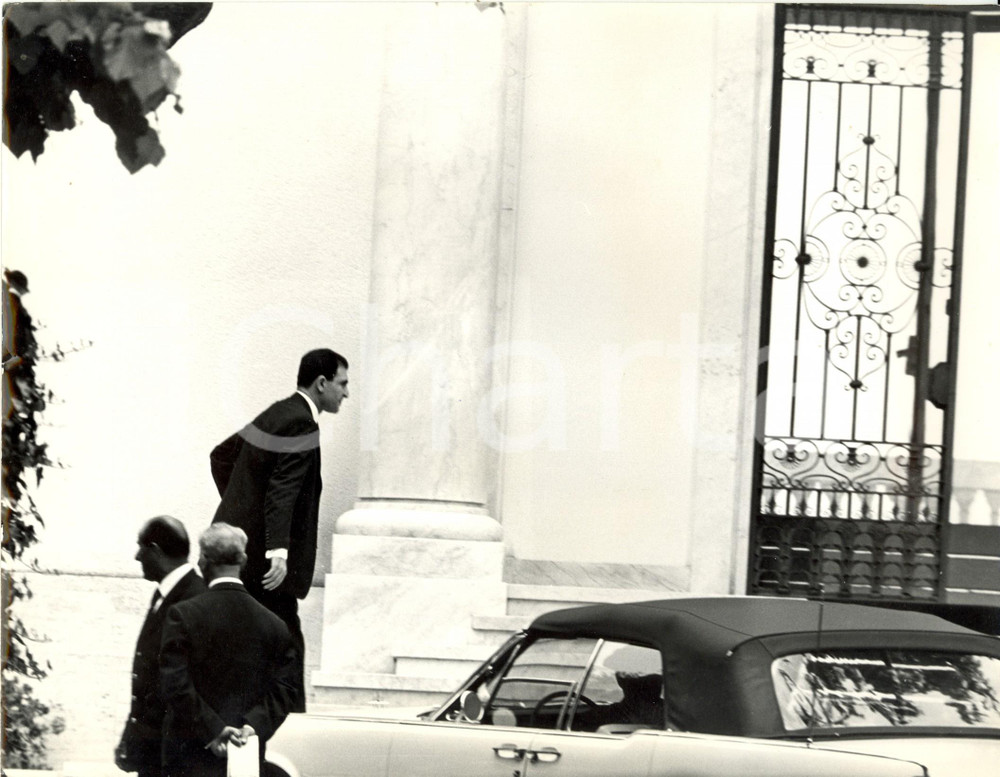 Fotografia d epoca originale 1960 ca ROMA SciÃ  di PERSIA Mohammad REZA PAHLAVI in visita privata in Italia 1