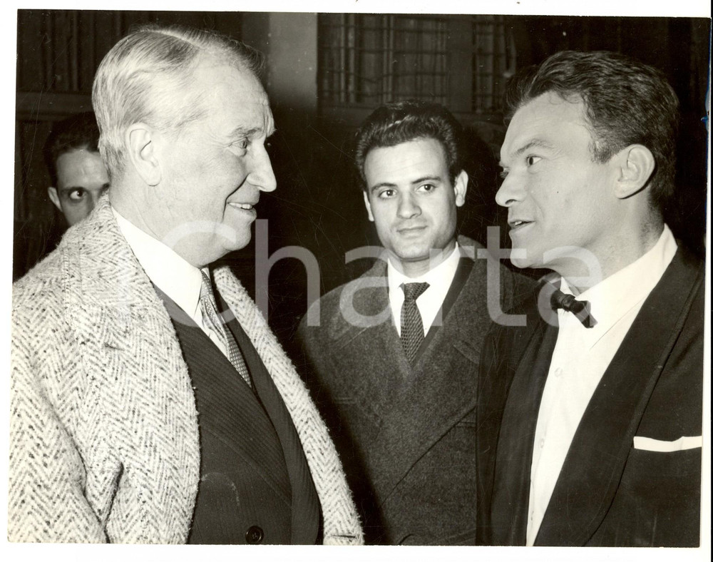Fotografia d epoca originale 1960 ca PARIS Cantante Georges ULMER a una serata di gala Fotografia 1