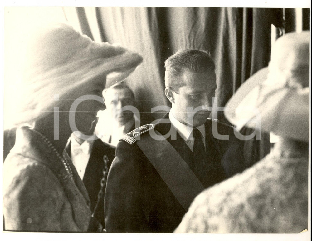 Fotografia d epoca originale 1961 BRUXELLES Albert et Paola de BELGIQUE au Te Deum à l Eglise SAINTE GUDULE 1