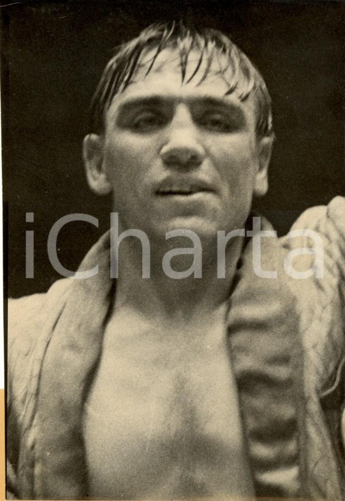Fotografia d epoca originale 1950 PHILADELPHIA USA Ritratto del pugile francese Robert VILLEMAIN Foto 1