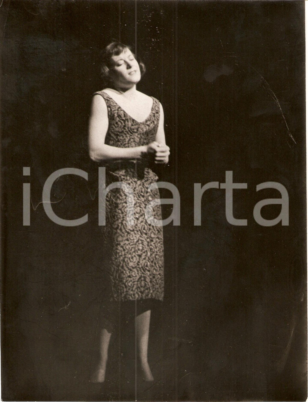 Fotografia d epoca originale 1960 ca PARIS Colette RENARD in concerto Fotografia 1 1