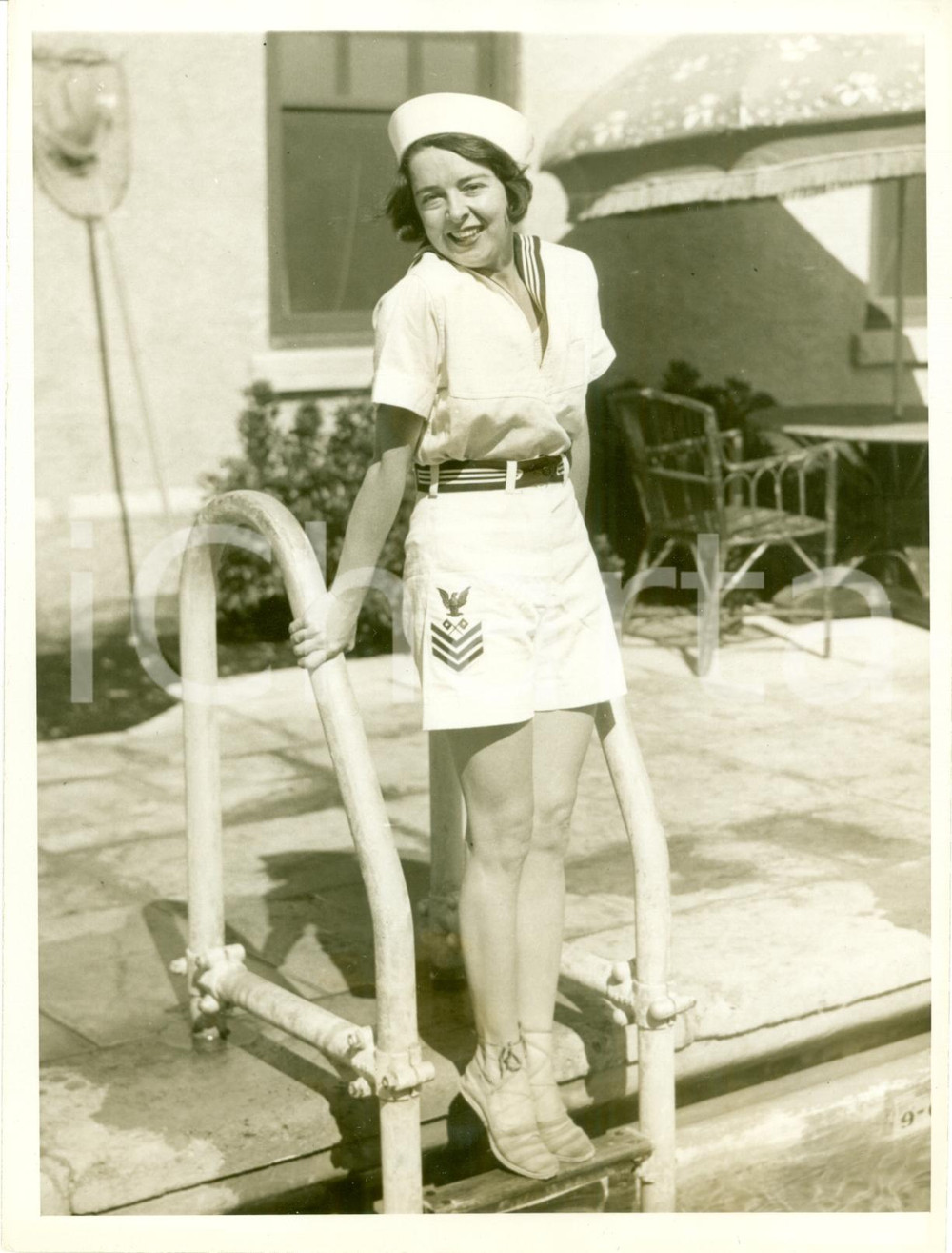 Fotografia d epoca originale 1932 PALM BEACH USA Attrice Colleen MOORE diserta HOLLYWOOD per BREAKERS BEACH 1