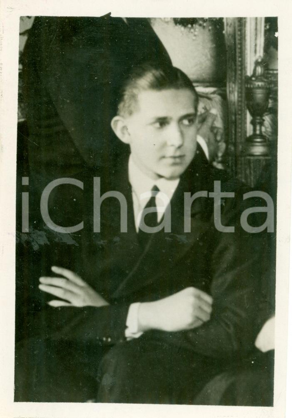 Fotografia d epoca originale 1934 MADRID Ritratto Don Juan di BORBONESPAGNA figlio di ALFONSO XIII Foto 1