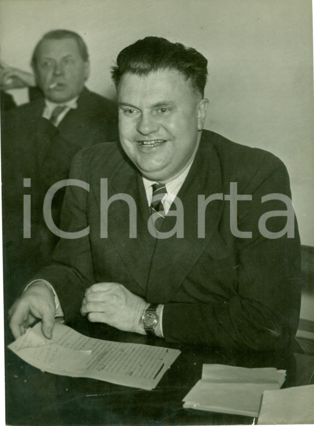 Fotografia d epoca originale 1955 ca PARIS Politico Marcel PAUL fondatore FNDIRP Fotografia 1