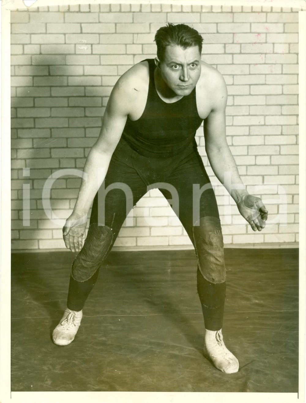 Fotografia d epoca originale 1931 PHILADELPHIA USA Charles URBAN il prete wrestler Fotografia 1