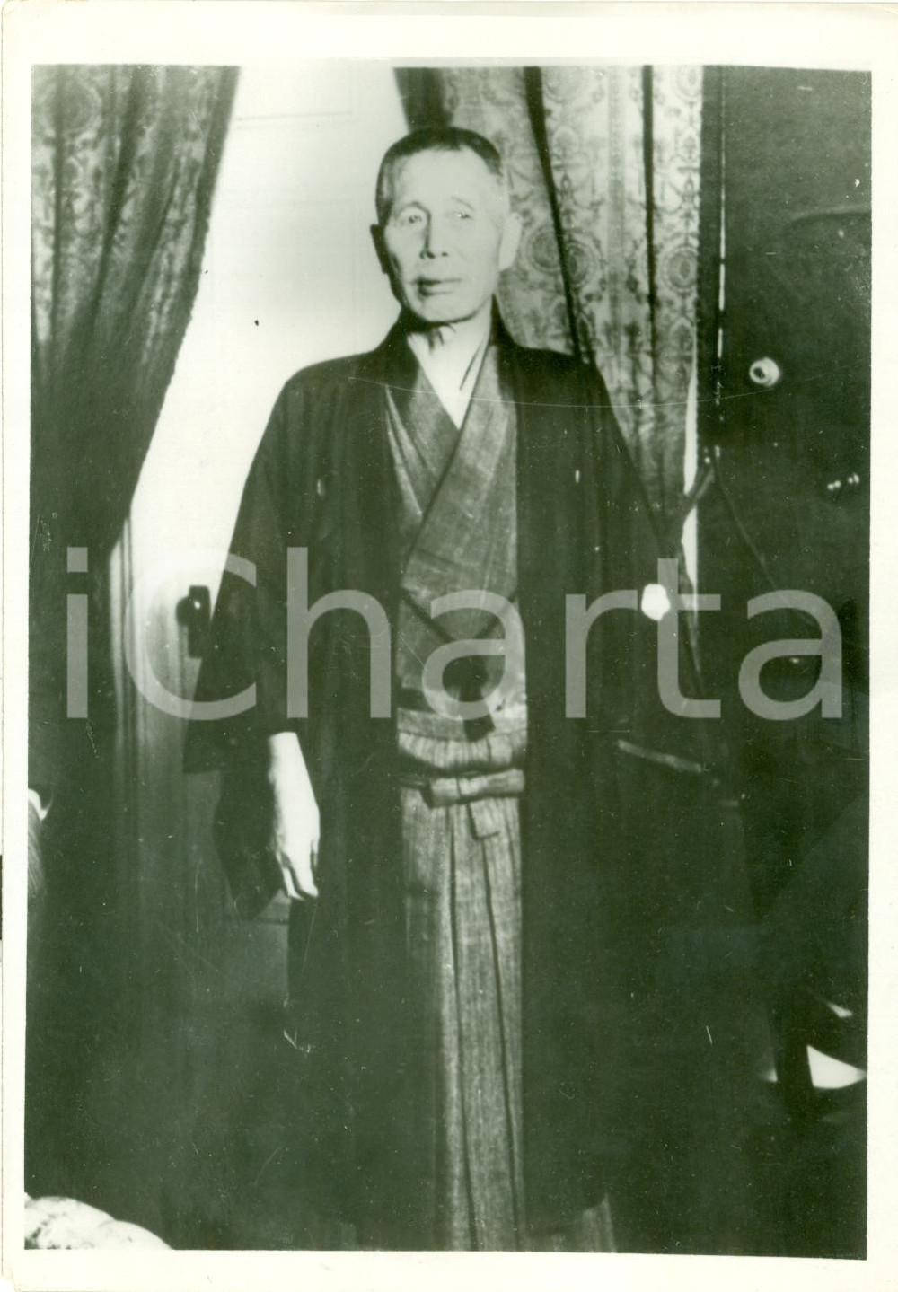 Fotografia d epoca originale 1929 TOKYO JAPAN Giichi TANAKA presidente dimissionario DIETA Fotografia 1