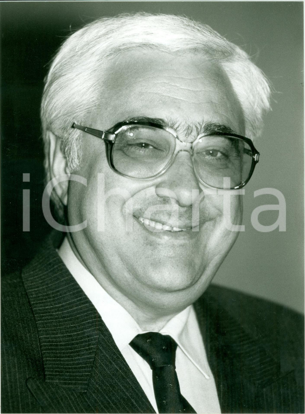 Fotografia d epoca originale 1990 SOFIA BULGARIA Ritratto Andrej LUKANOW Presidente del Consiglio FOTO 1
