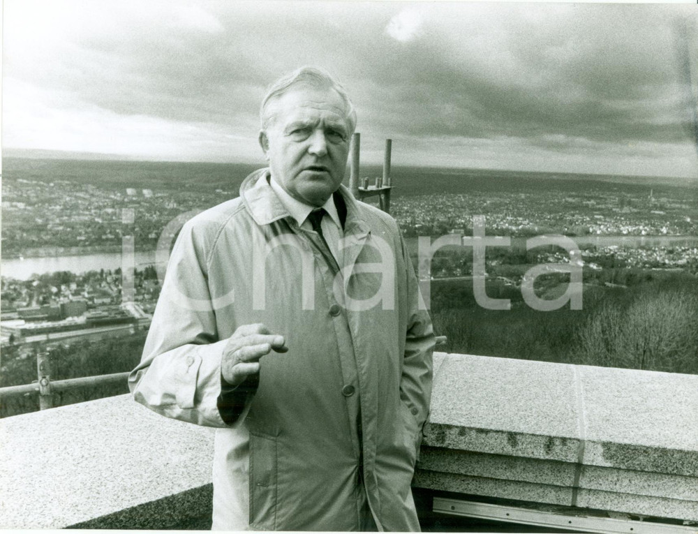Fotografia d epoca originale 1989 BONN DE Ministro Oscar SCHNEIDER cantiere Hotel PETERSBERG Fotografia 1