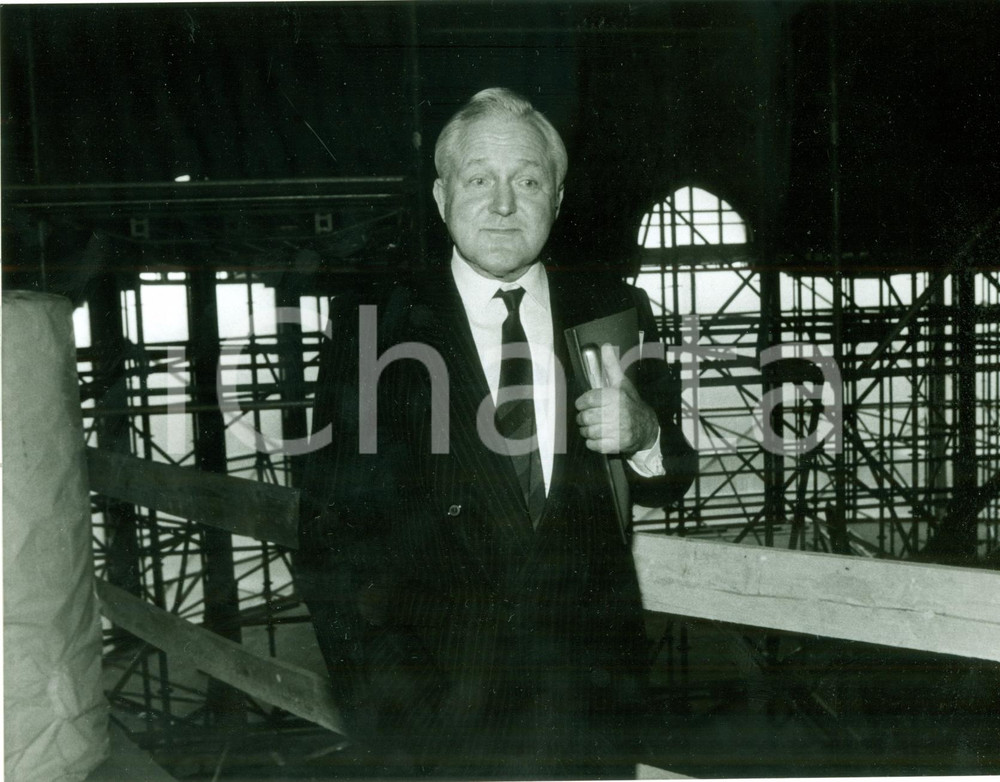 Fotografia d epoca originale 1989 BONN Ministro Oscar SCHNEIDER cantiere Hotel PETERSBERG Fotografia 1