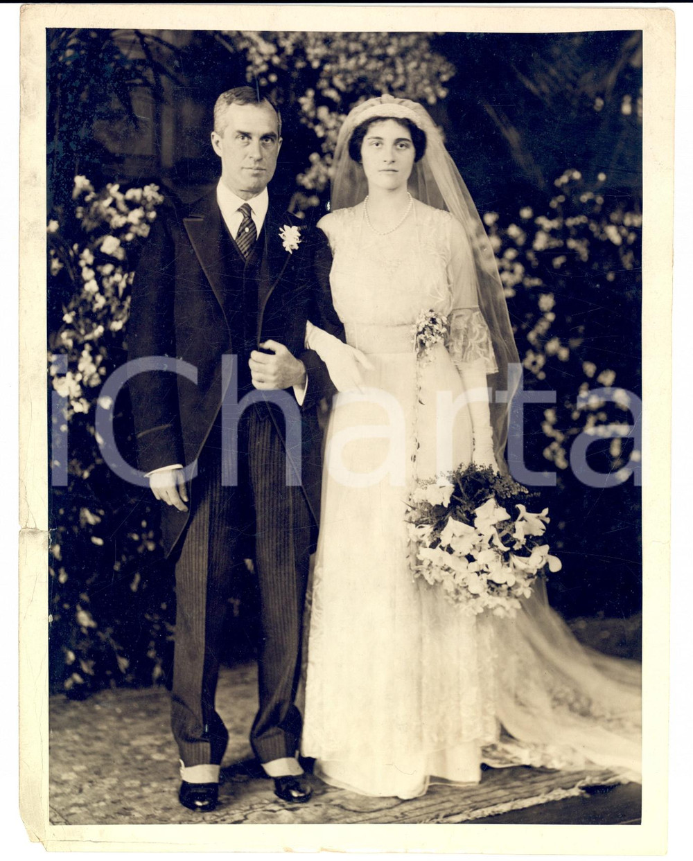 Fotografia d epoca originale 1916 NEW YORK Nozze Arthur WOODS ed Helen MORGAN HAMILTON Foto DANNEGGIATA 1