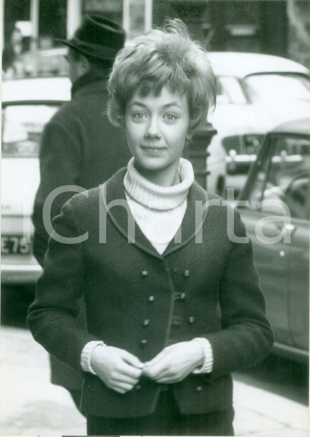 Fotografia d epoca originale 1960 ca PARIS Dominique PRADEAU sorpresa in strada Fotografia 1
