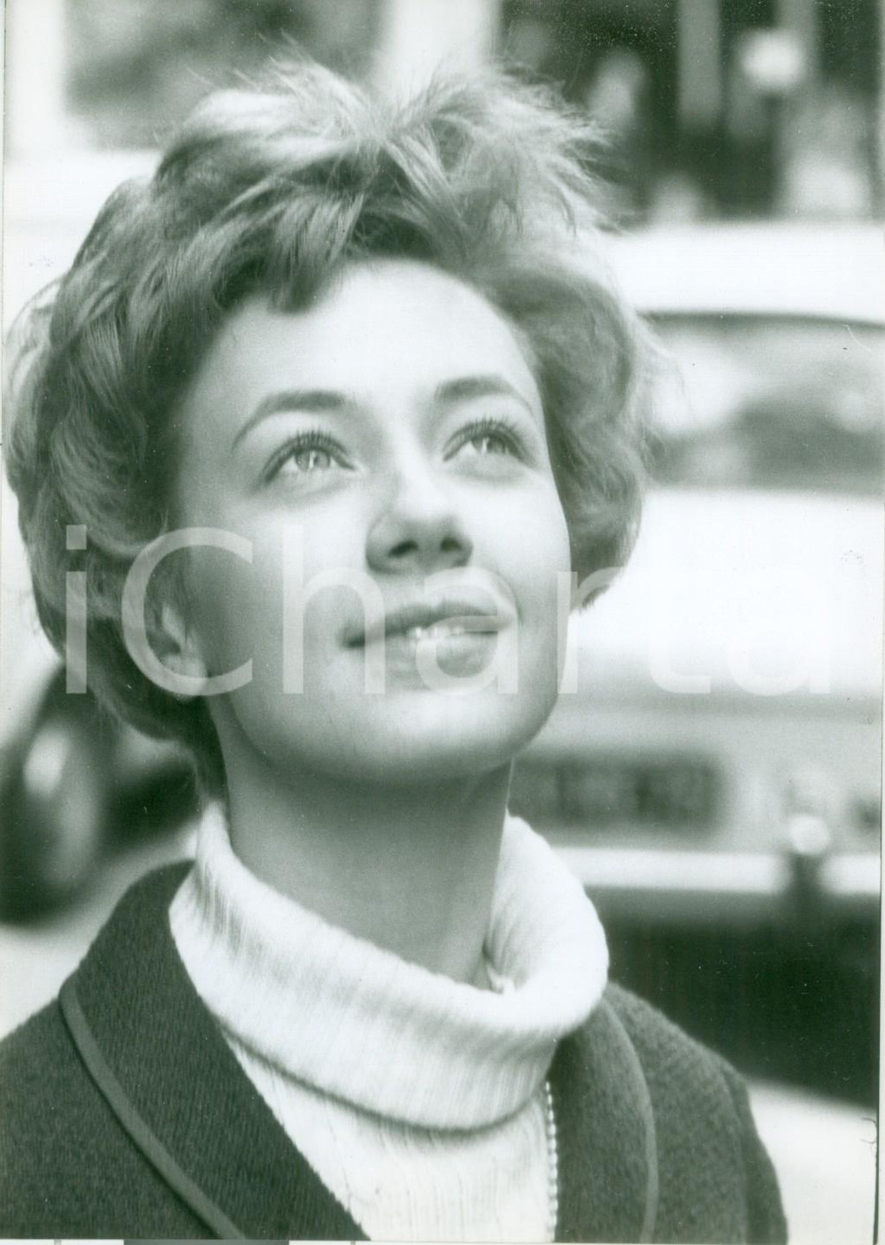 Fotografia d epoca originale 1960 ca PARIS Dominique PRADEAU guarda sognante il cielo Fotografia 1