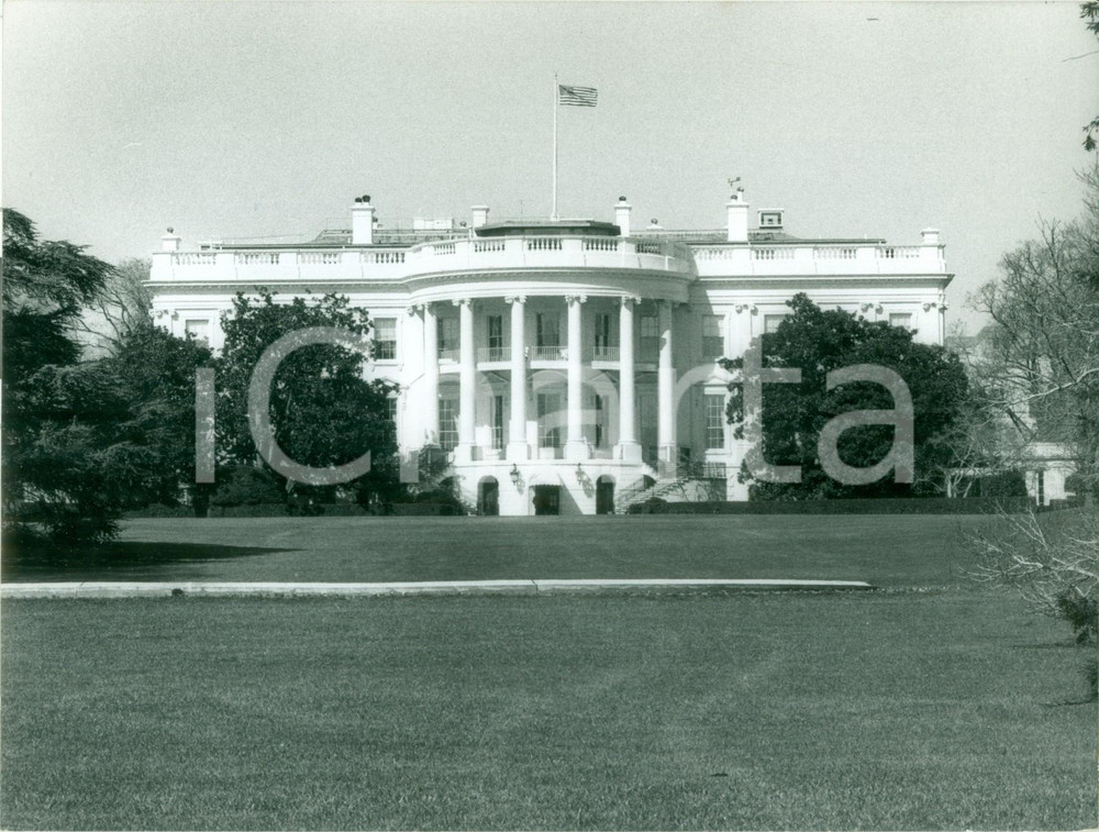 Fotografia d epoca originale 1980 WASHINGTON D.C. USA La facciata della CASA BIANCA Fotografia 1