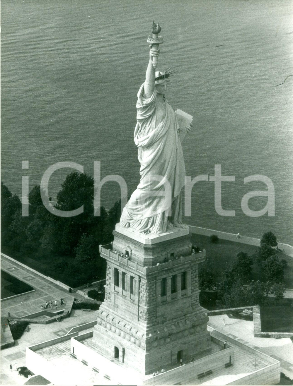 Fotografia d epoca originale 1980 ca NEW YORK La Statua della LibertÃ  a LIBERTY ISLAND Fotografia 1