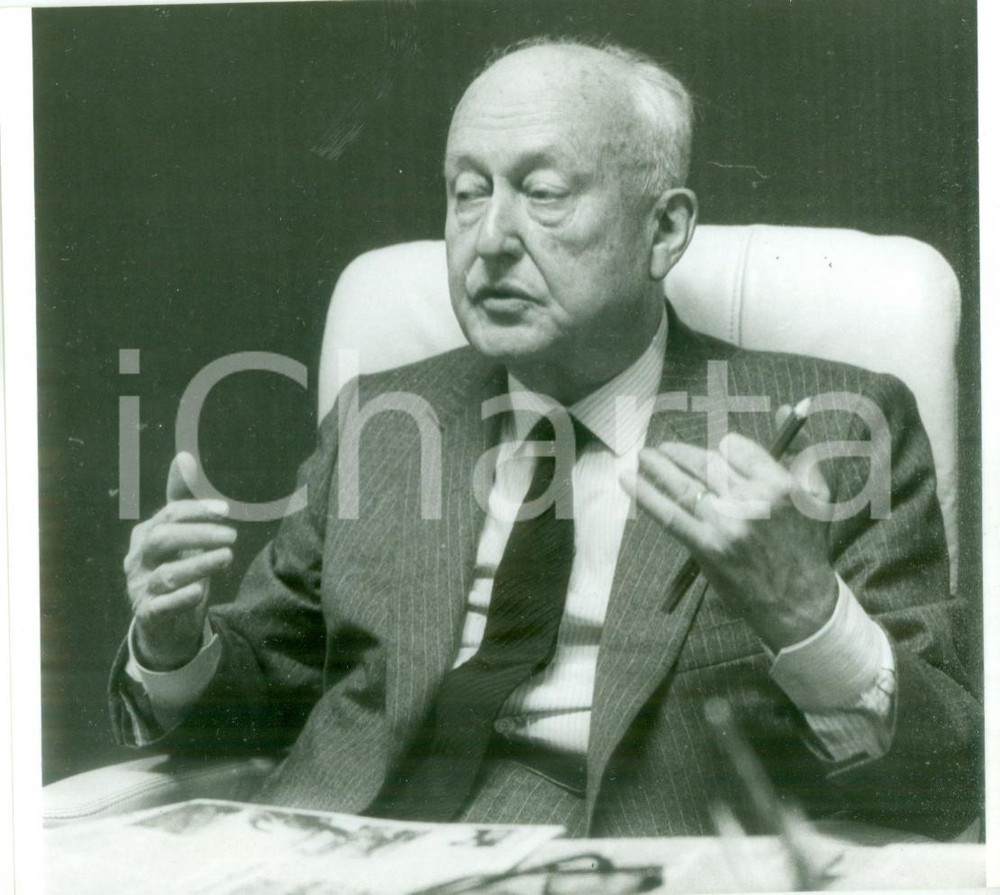 Fotografia d epoca originale 1984 PARIS F Pierre PFLIMLIN Presidente del Parlamento Europeo Fotografia 1