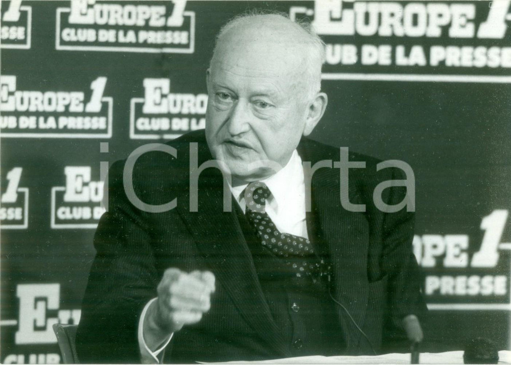 Fotografia d epoca originale 1984 PARIS F Pierre PFLIMLIN al Club de la Presse EUROPE 1 Fotografia 1