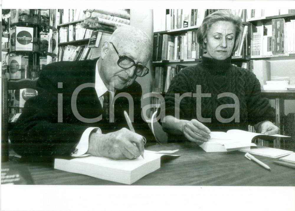 Fotografia d epoca originale 1991 COLMAR F Pierre PFLIMLIN firma copie di MÃ©moires d un europÃ©en Fotografia 1
