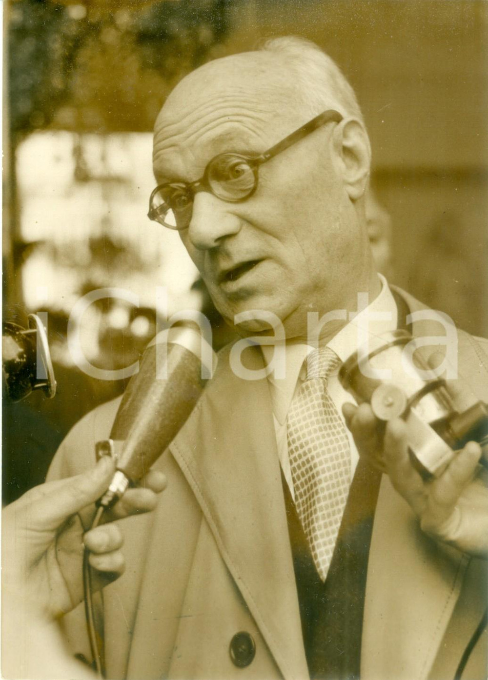 Fotografia d epoca originale 1957 PARIS Ritratto di Emile ROCHE Presidente del Conseil Economique Fotografia 1