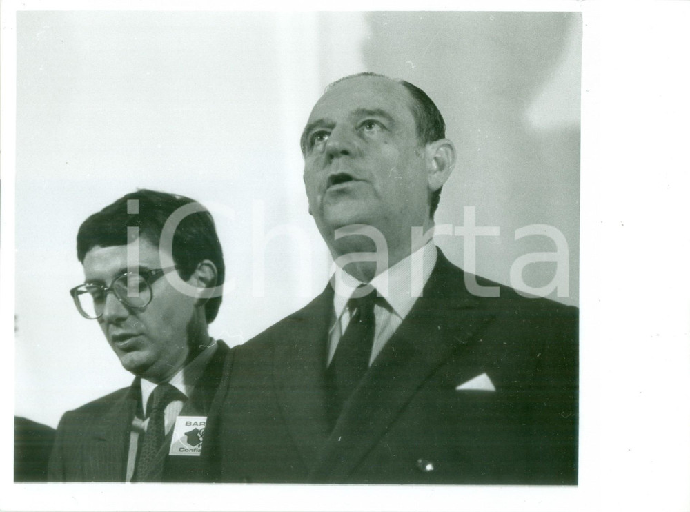 Fotografia d epoca originale 1980 ca PARIS F Ritratto del Primo Ministro Raymond BARRE Fotografia 1