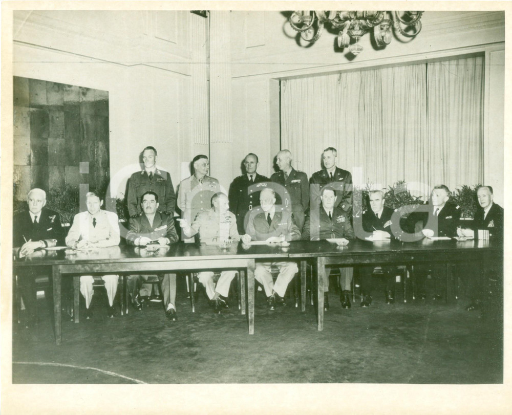 Fotografia d epoca originale 1951 CASTEAU BELGIO Dwight EISENHOWER Supreme Headquarters Allied Powers EUROPE 1
